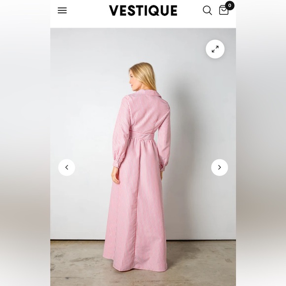 Vestique Pink Striped Maxi Dress - Picture 2 of 6